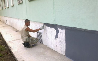 Краска для фундамента по бетону: разновидности, правила нанесения